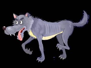 Раскраска волк из сказки #4 #240959