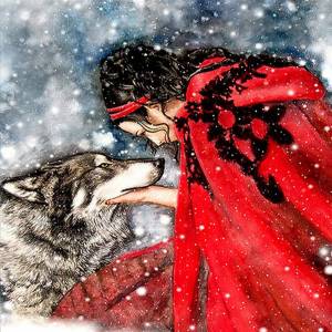 Раскраска волк новогодний #20 #241013
