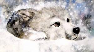Раскраска волк новогодний #30 #241023