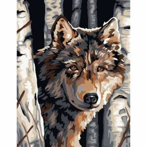 Раскраска волк по номерам #10 #241042