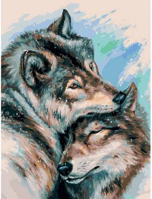 Раскраска волк по номерам #22 #241054