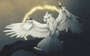 Раскраска волк с крыльями #8 #241151