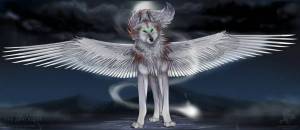 Раскраска волк с крыльями #23 #241166