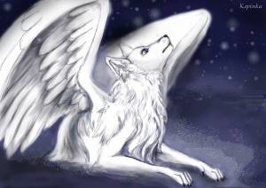 Раскраска волк с крыльями #24 #241167