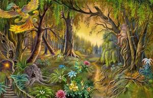 Раскраска волшебный лес #31 #241940