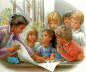 Раскраска воспитатель и дети в детском саду #14 #242816