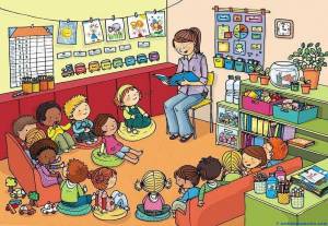 Раскраска воспитатель и дети в детском саду #17 #242819