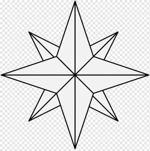 Раскраска восьмиконечная звезда #33 #242950