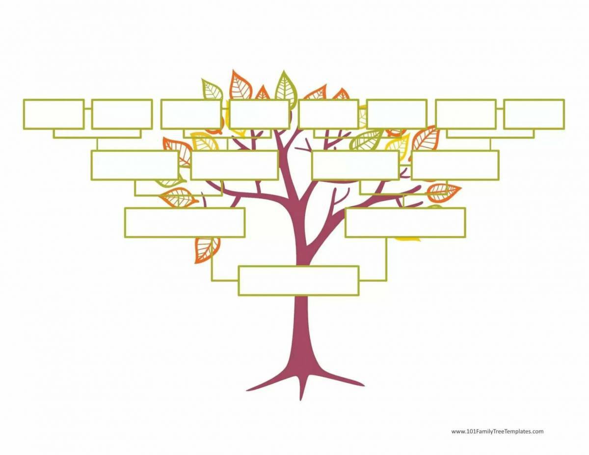 Генеалогическое дерево шаблон для заполнения #8