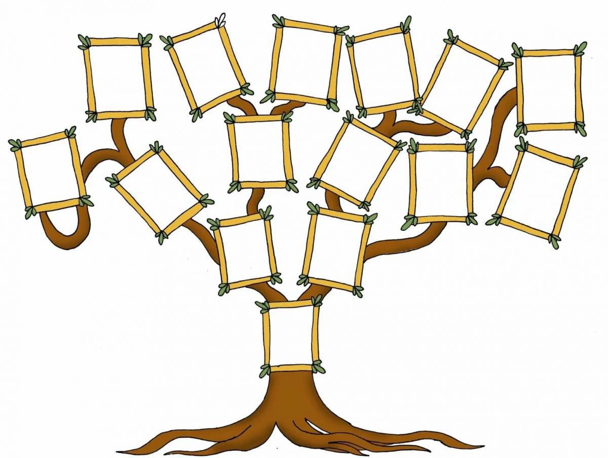 Генеалогическое дерево шаблон для заполнения #10