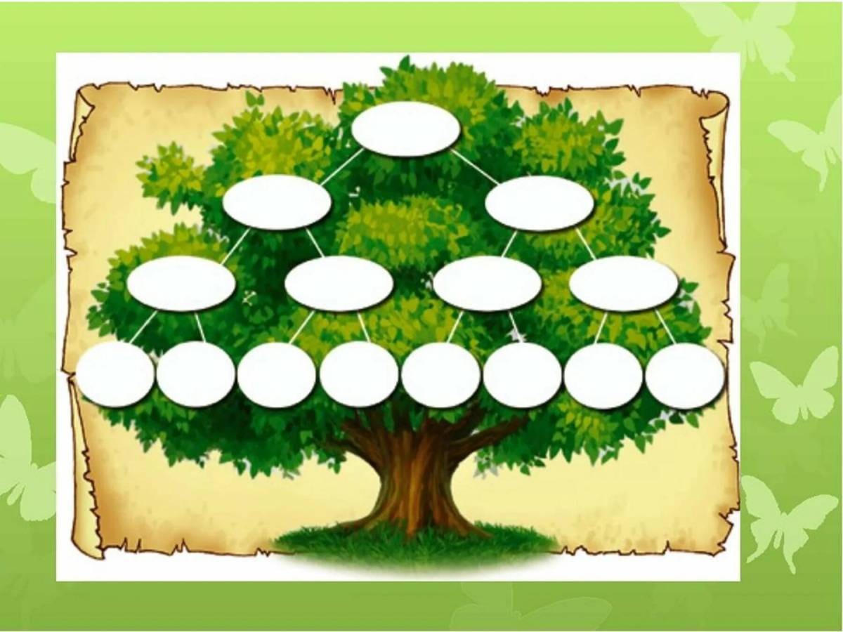 Генеалогическое дерево шаблон для заполнения #13