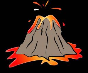 Раскраска вулкан для детей #2 #244168