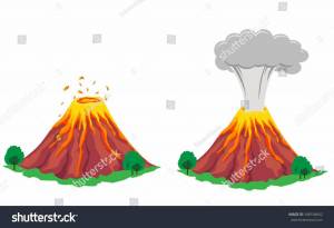 Раскраска вулкан для детей #4 #244170