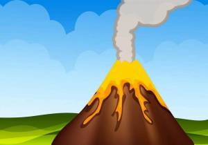 Раскраска вулкан для детей #12 #244178