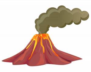 Раскраска вулкан для детей #21 #244187