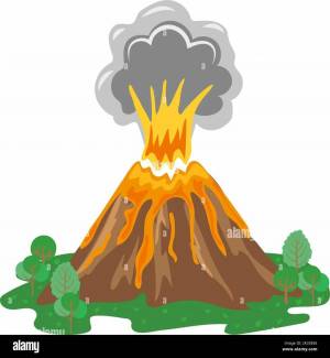 Раскраска вулкан для детей #33 #244199