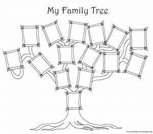 Раскраска генеалогическое дерево шаблон для заполнения #27 #247089