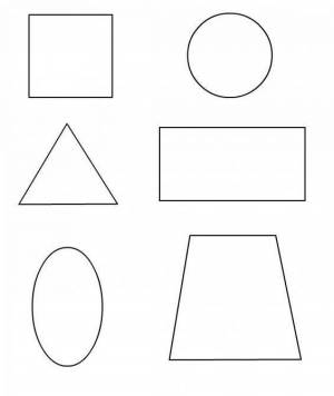 Раскраска геометрические фигуры для детей 2 3 лет #15 #247664