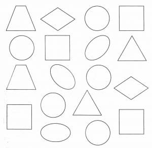 Раскраска геометрические фигуры для детей 2 3 лет #29 #247678