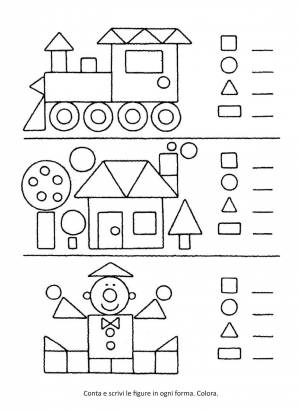 Раскраска геометрические фигуры для детей 5 6 лет #33 #247721