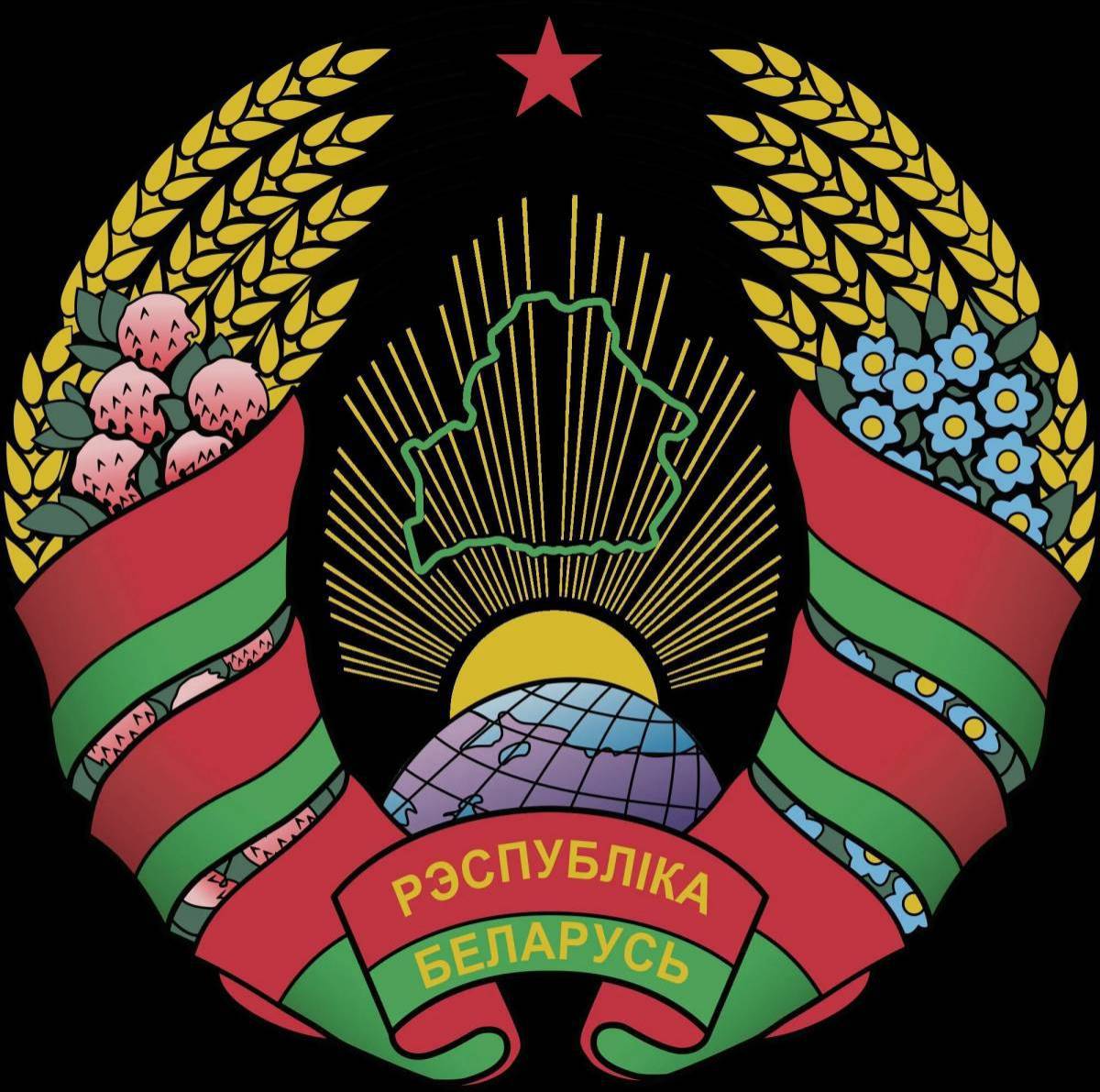 Герб белоруссии рисунок