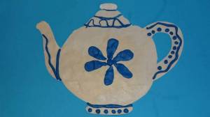 Раскраска гжель роспись для детей чайник #19 #249678