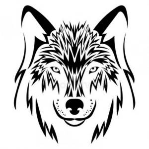 Раскраска голова волка #12 #251370