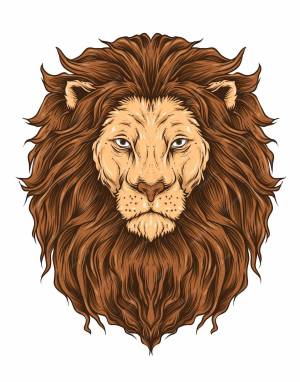 Раскраска голова льва #14 #251666
