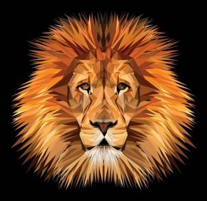 Раскраска голова льва #30 #251682