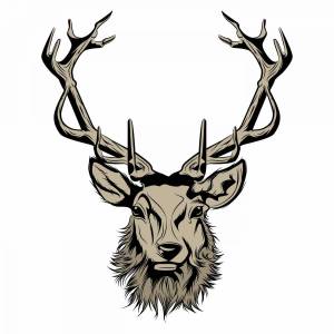 Раскраска голова оленя #29 #251718