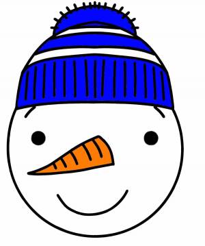 Раскраска голова снеговика #2 #251730
