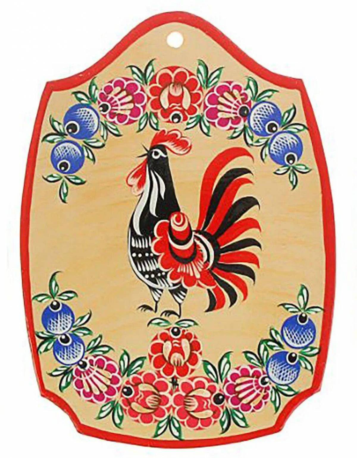 Городецкая роспись пнг