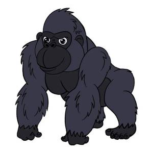 Раскраска горилла для детей #1 #252613
