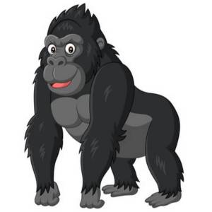 Раскраска горилла для детей #2 #252614