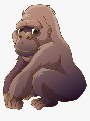 Раскраска горилла для детей #16 #252628