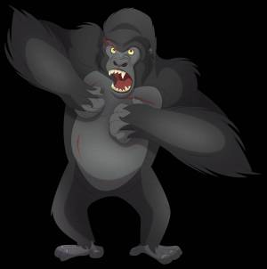 Раскраска горилла для детей #17 #252629