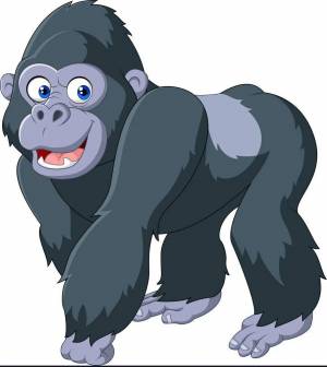 Раскраска горилла для детей #31 #252643