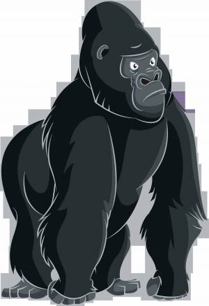 Раскраска горилла для детей #32 #252644
