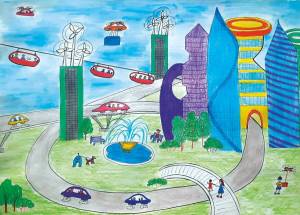 Раскраска город будущего для детей #1 #252833