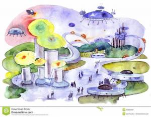 Раскраска город будущего для детей #14 #252846