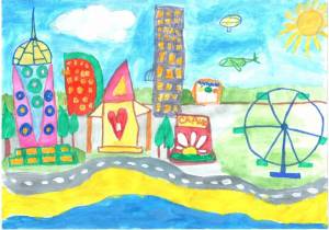 Раскраска город будущего для детей #17 #252849