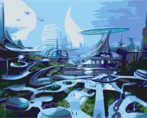 Раскраска город будущего рисунок #22 #252883