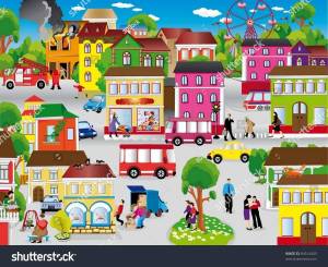 Раскраска город для детей 3 4 лет #2 #252939