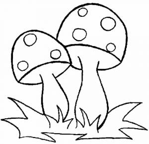 Раскраска грибы для детей 3 4 лет #7 #255269