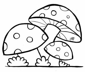 Раскраска грибы для детей 3 4 лет #16 #255278