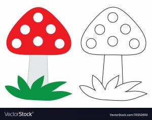 Раскраска грибы для детей 3 4 лет #19 #255281