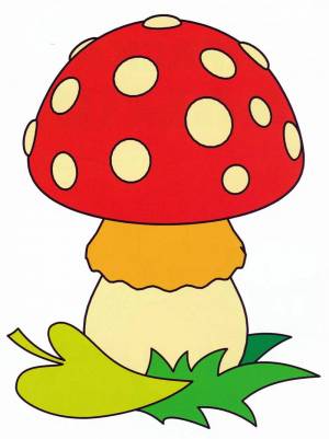 Раскраска грибы для детей 3 4 лет #26 #255288