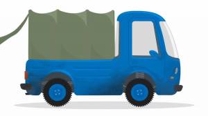 Раскраска грузовик для малышей #14 #255893