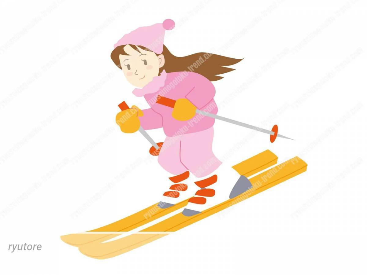 Девочка на лыжах #12