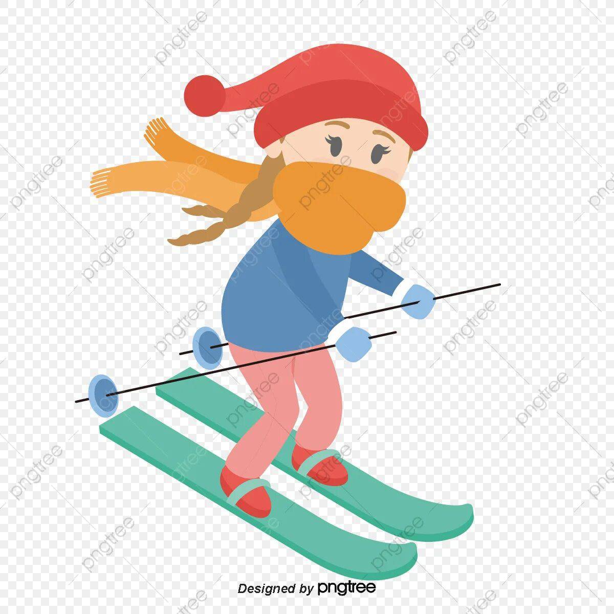 Девочка на лыжах #17